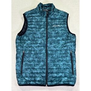 Eddie‎ Bauer Men's Small Down EB650 Vest OutdoorWear Full Zip Camo
